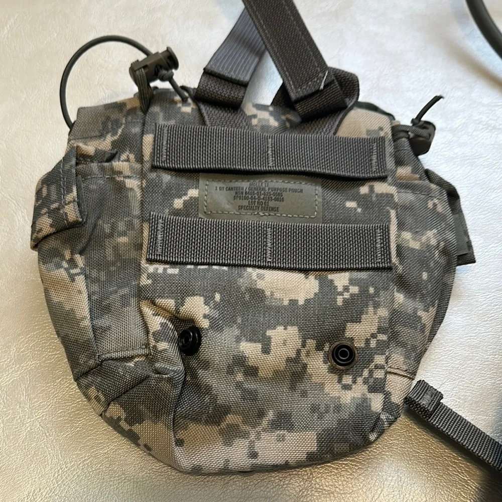Gray and Black Tactical Backpack with MOLLE System